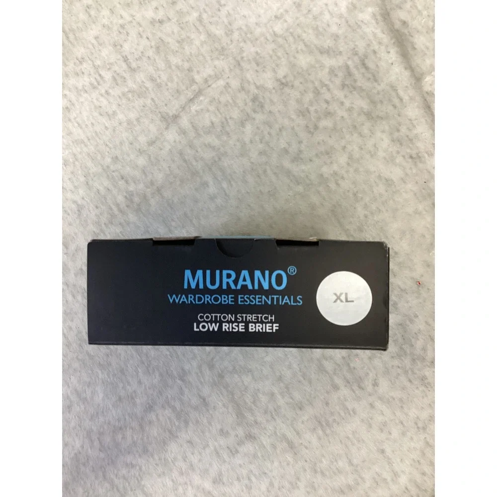 Murano Wardrobe Essentials Mens Cotton Stretch Low Rise Brief 3 Pack XL White